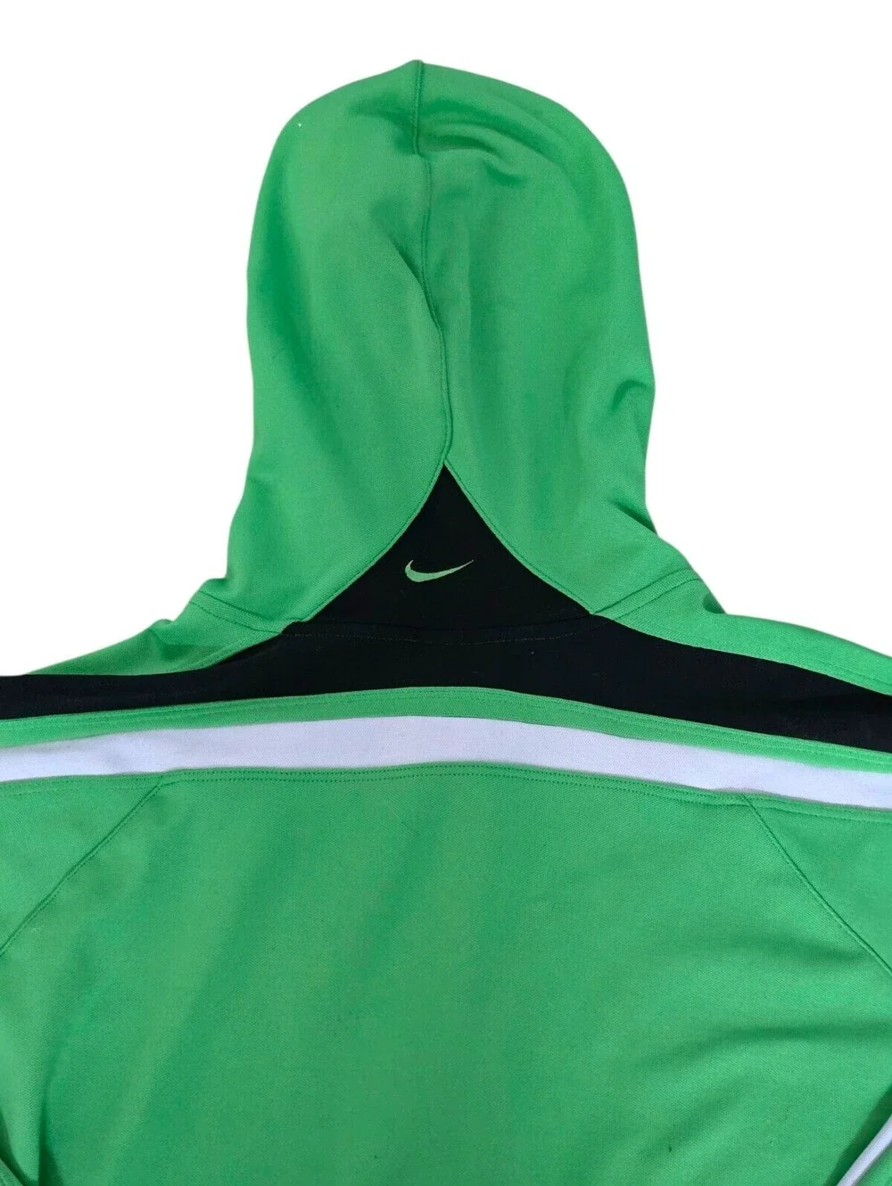 Nike Y2K Green Track Jacket Hoodie Full Zip Large Retro Athletic Sportswear